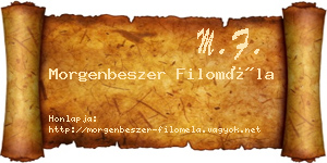 Morgenbeszer Filoméla névjegykártya